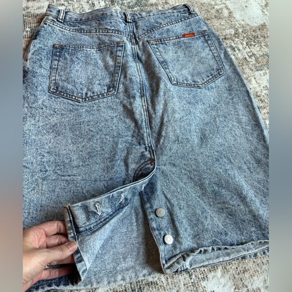 Vintage Jordache Acid Wash Denim Skirt 100% Cotton Size 14 (Measures Like A‎ 6 - Picture 4 of 11